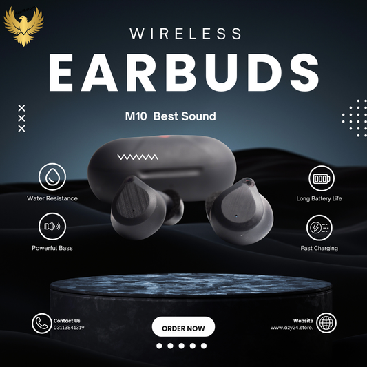 "Brand New M10 Wireless Earbuds - Premium Sound And Stylish Design"
