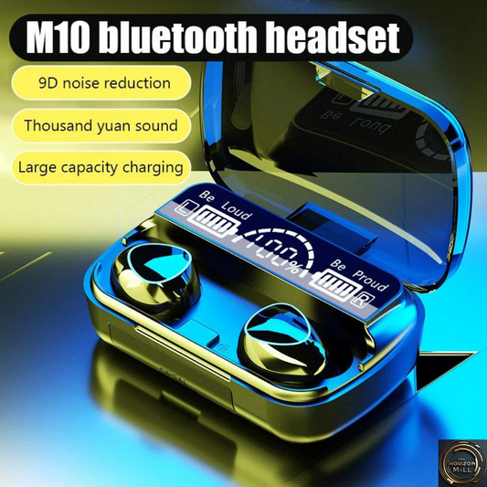 M10 TWS Wireless Earbuds Bluetooth 5.1 Touch Control Waterproof LED Display Charging Box 9D HiFi Sound for Gaming and Gym